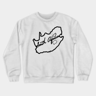 South African Map Line Drawing Crewneck Sweatshirt